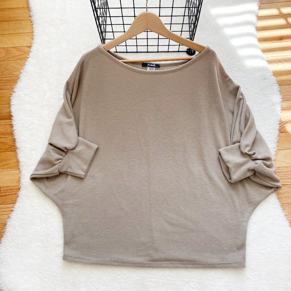 Arabella, NWOT, Women's Soft Sweater, Tan, Size 1X